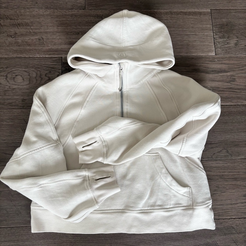 Lululemon Cropped Half-Zip Hoodie XS/S Neutral